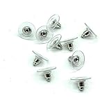 A-CRAFT 10個セット 下向きになりにくい ピアスキャッチ 下向き防止 キャッチ (シルバー)