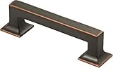 Hickory Hardware P3011-OBH 96mm Studio Pull, Oil-Rubbed Bronze Highlighted [並行輸入品]