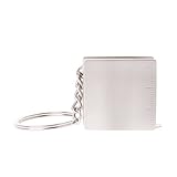 Biuuu メタルテープ測定キーホルダーポータブルキーリングルーラーマルチファンクションデコレーションギフト