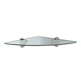 John Sterling KT-0134-1212SN Glass Corner Shelf Kit, Satin Nickel, 12-Inch by 12-Inch by John Sterli