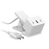 エレコム 充電器 クリップ型 USB PD 合計最大65W Type-C USB-A 3ポート 吊り穴付き ホワイト EC-AC11667WH