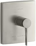 KOHLER K-T14781-4-BN Stance Thermostatic Valve Trim, Vibrant Brushed Nickel [並行輸入品]