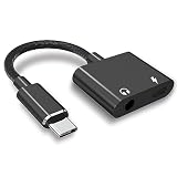 USB Type-C to 3.5 mm【MFi認証品】USB-C to Auxオーディオドングルケーブル 変換アダプター 3.5mm 2in1 急速充電 同時 通話 リモコン 音楽 二股ケーブル 純正チップgalaxy/Xperia/Google pixel/iPad/iPad Pro/Android/Type Cなど機器に適用（grey）