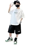 [CRUOXIBB] 夏服 tシャツ 男の子 セットアップ Tシャツ 半袖 上下 セット ゆったり おしゃれ 上下スウェット ボーイズ 服 トップス ハーフパンツ ショート パンツ アップ スポーツウェア セットアップ 人気 子供服