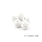 Mamimami Home おしゃぶり 歯がため かぎ針編みのビーズ 20mm/10個/#11 DIY 歯固め ジュエリー 授乳 ネックレス ライト ガラガラ 赤ちゃんの玩具　幼児 はがため 手作り 