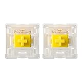 Gateron ミルキーイエロープロスイッチ 潤滑済みリニア5ピン すべてのMXメカニカルキーボード用 (72個 ミルキーイエロープロ)