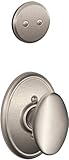 Schlage Lock Company F94SIE619WKF Siena Knob Dummy Interior Pack with Deadbolt Cover Plate and, Sati
