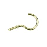 Cup Hook Brass Plated 25mm 1in. 100