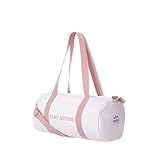 Evian(エビアン) スポーツバッグ (ホワイト ピンク）