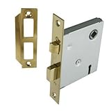 Polished Brass Mortise Lock Body with Deadbolt [並行輸入品]