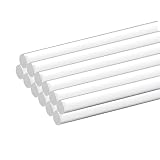 uxcell 12個 アクリル丸棒 5mm x 300mm クリア アクリル棒 PMMAバー押出し 円形 プラスチック ソリッド スティック DIYクラフト照明 園芸 装飾用