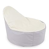 ALZIP mat 【子供用 ビーズクッション チェア Egg Beanbag】 グレー 国際検査済みPU素材