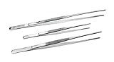 SE TW2-408 3-Piece Tweezer Set with Serrated Tips, Lengths: 12", 10", 8" [並行輸入品]
