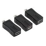 NFHK 3 パック ミニ 8 ピン - USB 2.0 アダプター、USB C/ミニ USB/マイクロ USB - ミニ 8 ピン データ転送充電コンバーター アダプター カメラ用