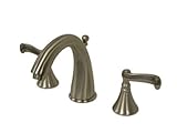 Kingston Brass KS5978FL+ Royale Widespread Lavatory Faucet with French Lever Handle, Satin Nickel by