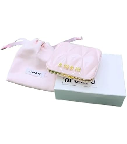 Amazon.co.jp: 新しいmiumiu化粧鏡ピンクの両面ポータブルミラー