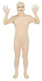 Sheface Spandex Eyes & Mouth Open Second Skin Zentai Full Body Costume (Small, Skin)