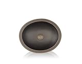 Lenova CB-123 Copper Round Undermount/Topmount Bathroom Sink, Oil Rubbed Bronze Finish [並行輸入品]