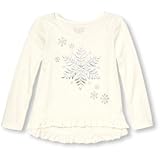 THE CHILDREN'S PLACE(ザ・チルドレンズプレイス) インベリッシュグラフィックラッフルヘムハイロートップ トップス長袖Tシャツ 5歳【並行輸入】