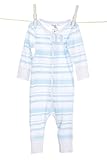 リトルジラフ ベビー肌着 コットンキャンディ ストライプロンパース 6-9m (ブルー) lg1086-02 【正規代理店輸入】