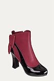 Banned Apparel - Sadie Bordeaux Bow Heel Ankle Boots UK 3