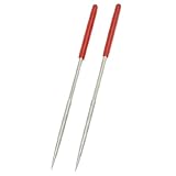 uxcell ダイヤモンドヤスリ　　メタル製ブラックレッド　木工トライアングル 3mmx140mm