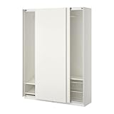 IKEA (イケア) PAX　ワードローブ　ホワイト　ハスヴィークホワイト　150x43x201 cm　99039843