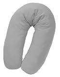 Julius Z?llner Nursing Pillow with Bead Filling approx. 190 cm Silver by Z?llner