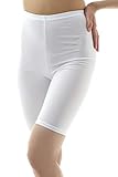 [fact factory] ファクト ファクトリー レギンス 5分丈 2WAY ストレッチ 国産 日本製 スパッツ レディース (JM-L, ホワイト)