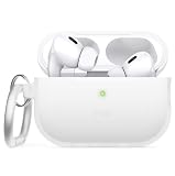【elago】 AirPods Pro2 対応 ケース 耐衝撃 カラビナ 付 薄型 ソフト シリコン カバー Lightning USB-C ワイヤレス充電 MagSafe 対応 [ Apple AirPods Pro 2 アップル エアポッツプロ2 第2世代 対応 ] ORIGINAL HANG ナイトグローブルー