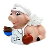 CelebriDucks Holy Smoker Flying Pig Barbeque Chef Bath Toy [並行輸入品]