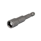 DealMux 65mm Length 8mm Magnetic Socket Metal Hex Nut Driver Adapter Bit Silve Gray