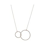 S925 シルバー サークル ペンダント ジュエリー アクセサリー 結婚式 ウエディング ネックレス ネックレス おしゃれ パーティー (ローズゴールド)