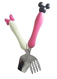 Misula 2 In 1 Set Stainless Steel Noodle Falling Prevention Non-slip Baby Spoon Fork Kit with A Port