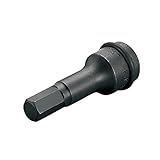 トネ(TONE) インパクト用セミロングヘキサゴンソケット HP4AH-10L75 差込角12.7mm(1/2") 二面幅10mm