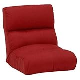 ローソファー/フロアソファー 【1人掛け】 14段階リクライニング/座面：ポケットコイル使用 LSF-4138-1P-RE レッド(赤)【代引不可】