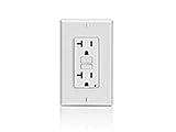 Leviton GFNT2-W Self-test SmartlockPro Slim GFCI Non-Tamper-Resistant Receptacle with LED Indicator,