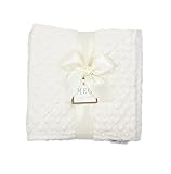 MEG Original Vanilla Cream Minky Dot Baby Blanket by MEG Original