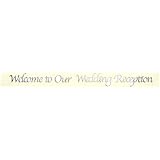 Amazon Co Jp ウェルカムボード用シール 金色の文字 筆記体 1枚 Welcome To Our Wedding Reception 結婚式 花嫁diy ウェディング レセプション ゴールド 文房具 オフィス用品