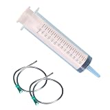 Alpha Depot 注射器 シリンジ オイル交換 チューブ 液体 エア抜き シリンジポンプ オイル プラスチック 耐油 洗浄 注入 工作用 計量 園芸 (150ml)
