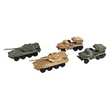 Fiocias 4x 1: 144スケール 戦車モデル 車輪付き車両 教育用 リアルなミニチュア 4D