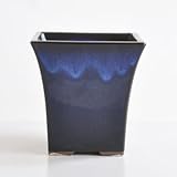 信楽焼 青鉢深型 盆栽鉢 3号 幅9.5cm×高さ10cm