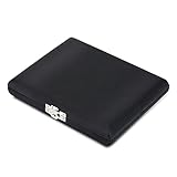 オーボエ リードケース ファゴット リードケース フランネルスロット付き 天然ウッド+ PUレザー 高級 ブラック色（10本リード入）