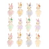 ノーブランド品 12個 うさぎ かわいいウサギのキーホルダー 女の子向けのぬいぐるみ 赤ちゃんのためのぬいぐるみ 大型ぬいぐるみ 女の子のためのぬいぐるみ ウサギのぬいぐるみ 布
