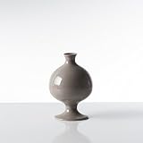 Torre & Tagus 901975A Linens Odeon Ceramic Vase, Short, Taupe [並行輸入品]