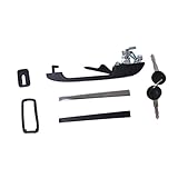 Dolity 耐久　プラスチック　金属製　交換用　2キー付き　ドアハンドル　フロント左　外装用　VW　ゴルフMK1 MK2　ジェッタMK1 MK2のため