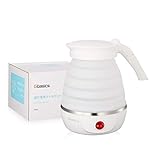 Gbasics 折りたためるトラベルケトル 電気ケトル 国内 海外で使用可能 携帯ポット キャンプ 電気ポット 600ml 卓上 湯沸かし