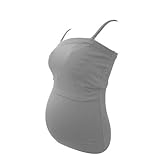 パッド付チューブトップキャミソール 【ダリア】 授乳機能付き授乳服 グレー L