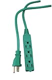 Woods 859 20-Foot 3-Outlet Extension Cord with Power Tap, Green by Woods