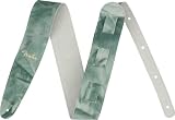 Fender フェンダー 楽器用アメリカ製ストラップ Tie Dye Leather Strap, Sage Green, 2"